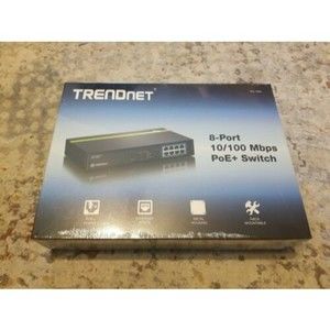 TRENDnet 8-Port Gigabit GREENnet PoE+ Switch, 8 x Gigabit PoE+ Ports, Rack Mount